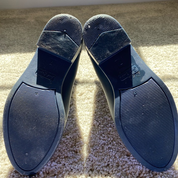 Jack Rogers Rain Boots Navy Blue and Gold - Picture 4 of 5